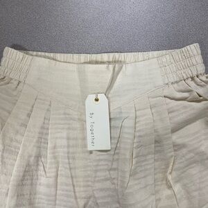 By Together Cream Wide Leg Pants
